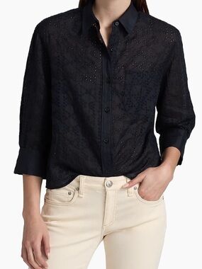 Rag & Bone Lucia Embroidered Button-Front Shirt